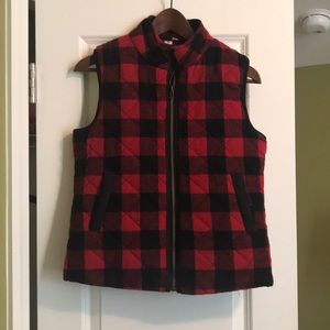 Buffalo plaid vest